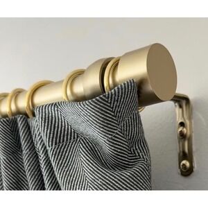 Heavy duty curtain rod gold 66 to 120 inch 1 inch gold curtain rod adjustable
